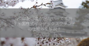 VTIは配当金が出ないって本当？米国株式インデックスファンドの仕組みを解説！